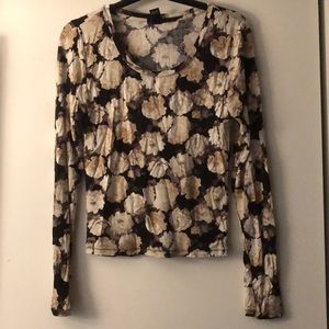 Forever 21 long sleeve floral shirt